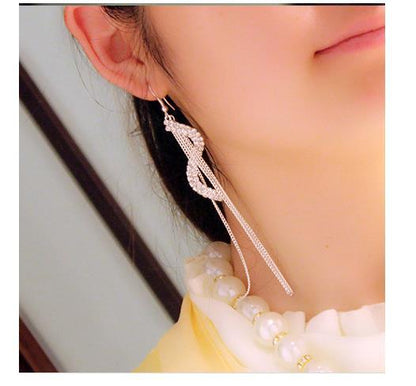 2020 New Gold Color Long Crystal Tassel Dangle Earrings for Women Wedding Drop Earring Fashion Jewelry Gifts