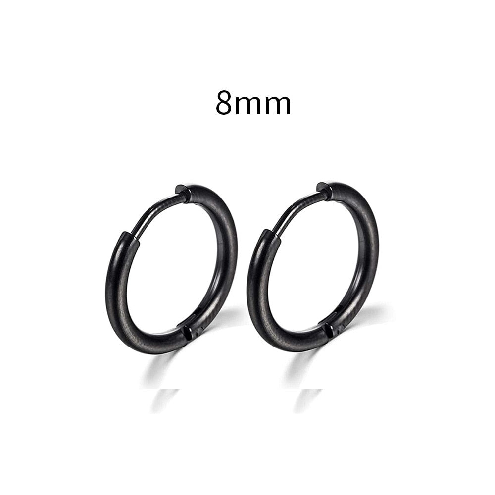 2022 New Simple Stainless Steel Small Hoop Earrings for Women Men Cartilage Ear Piercing Jewelry Pendientes Hombre Mujer