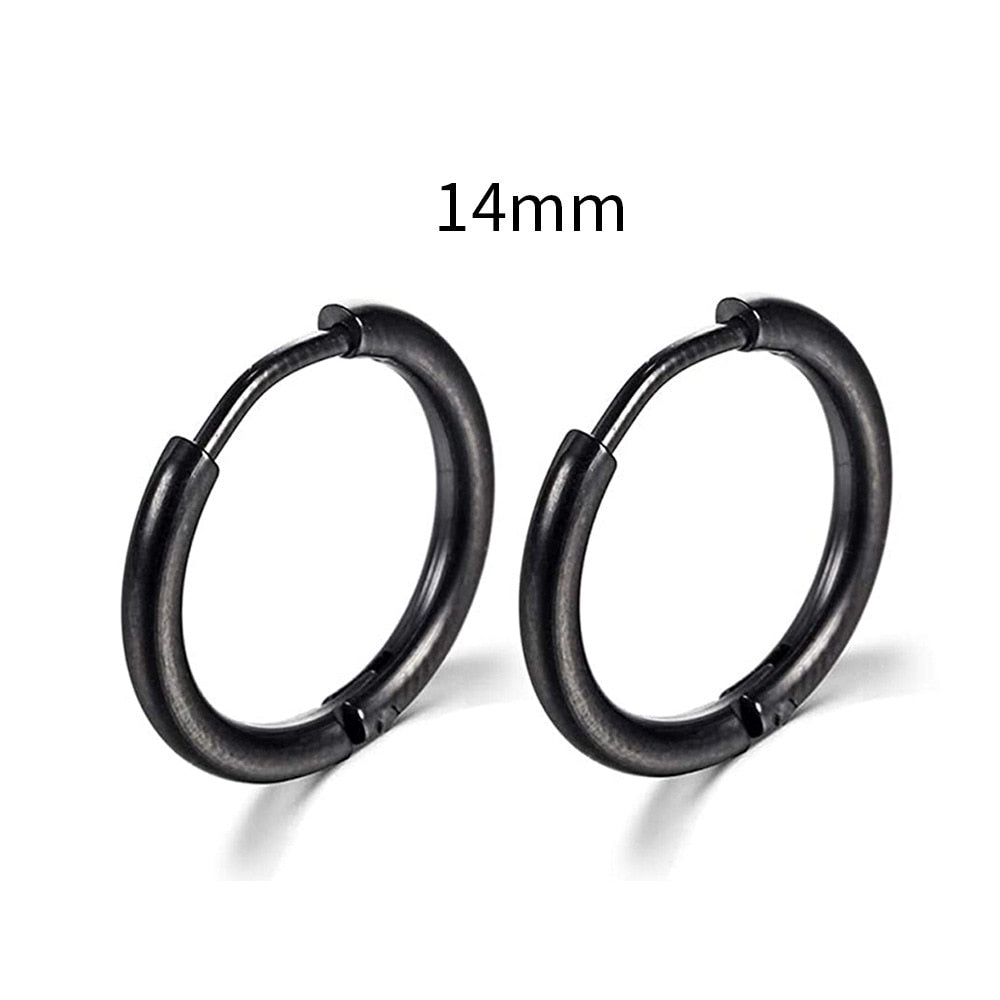 2022 New Simple Stainless Steel Small Hoop Earrings for Women Men Cartilage Ear Piercing Jewelry Pendientes Hombre Mujer