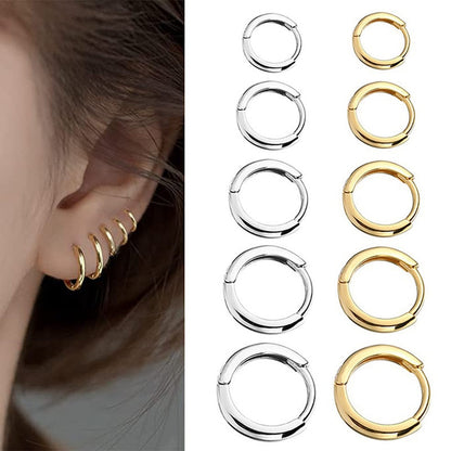 2022 New Simple Stainless Steel Small Hoop Earrings for Women Men Cartilage Ear Piercing Jewelry Pendientes Hombre Mujer